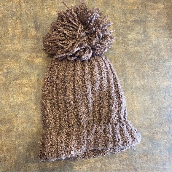 C.C Soft Knit Pom Beanie Winter Hat Adult Soft Brown Light Brown Cozy Warm - Picture 3 of 6